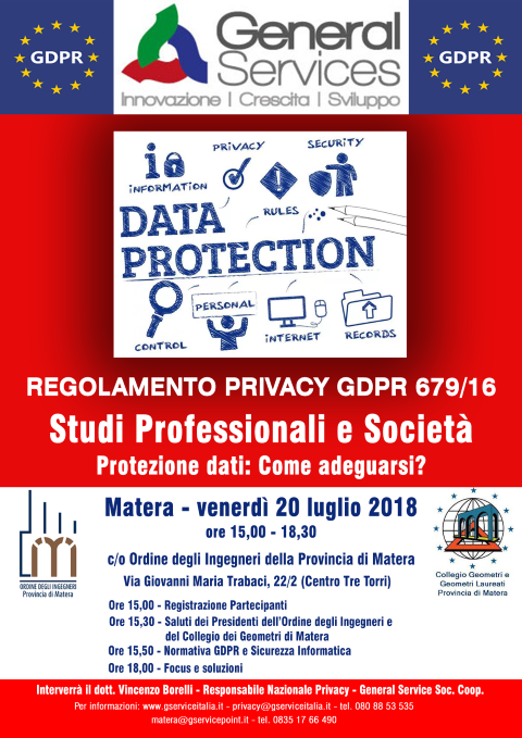 REGOLAMENTO PRIVACY GDPR 679/16